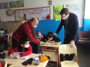 Kırşehir Akçakent İlçe Kaymakamı Fikri Badioğlu ve İlçe Milli Eğitim