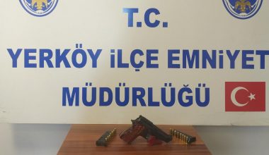 Yerköy’de polis uygulamasında 1 adet ruhsatsız silah ele geçirildi