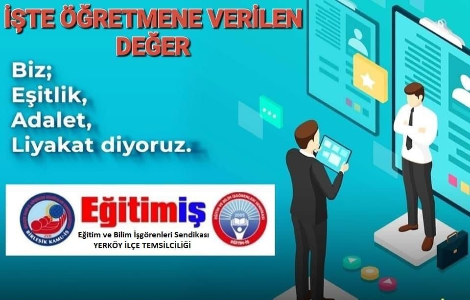 Eğitim İş Sendikası Yerköy Temsilcisi Osman Koçer, Milli Eğitim Bakanlığının