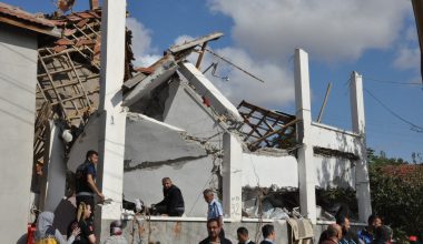 Yerköy’de doğal gaz patlaması sonucu 2 katlı ev çöktü