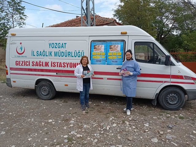 Yerköy İlçe Sağlık Müdürlüğü ekipleri ilçe merkezinde ve köylerde gezici