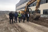 AK Parti Yerköy İlçe Başkanı Dereli, hastane inşaatında incelemelerde bulundu