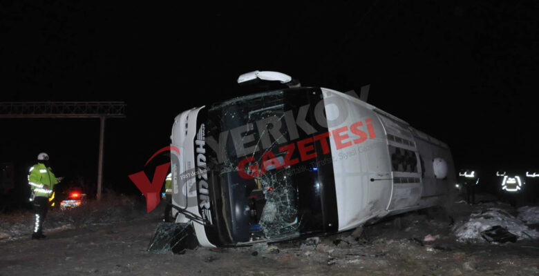 Yerköy’de otobüs kazası: 1 ölü, 25 yaralı
