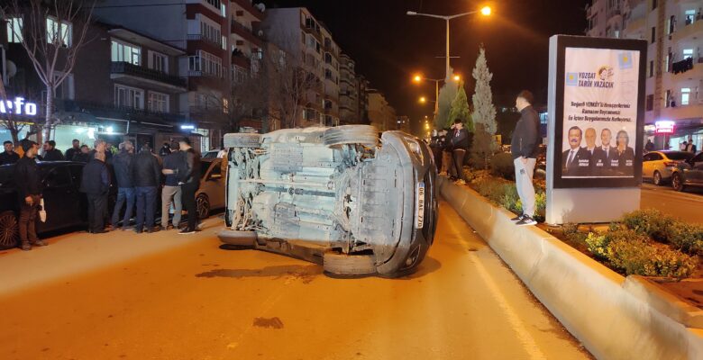 Yerköy’de Meydana Gelen Kazada Şoför Şans Eseri Yara Almadan Kurtuldu!