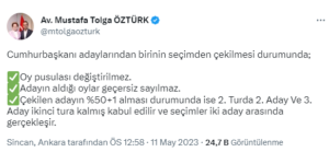 Memleket Partisi Genel Başkanı Muharrem İnce’nin cumhurbaşkanlığı adaylığından çekilmesi seçime