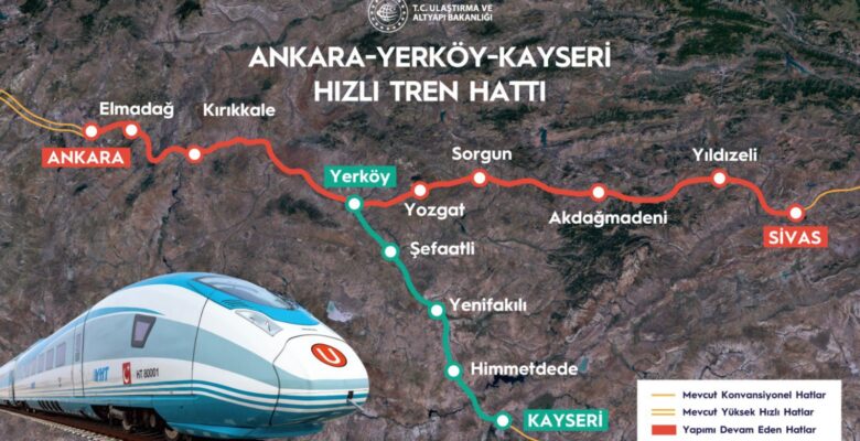 Yerköy ilçemiz, Türkiye’nin Yüksek Hızlı Tren Merkezi Oluyor: Hızlı Tren Hatlarının Kesiştiği İstasyonlara Ev Sahipliği Yapacak