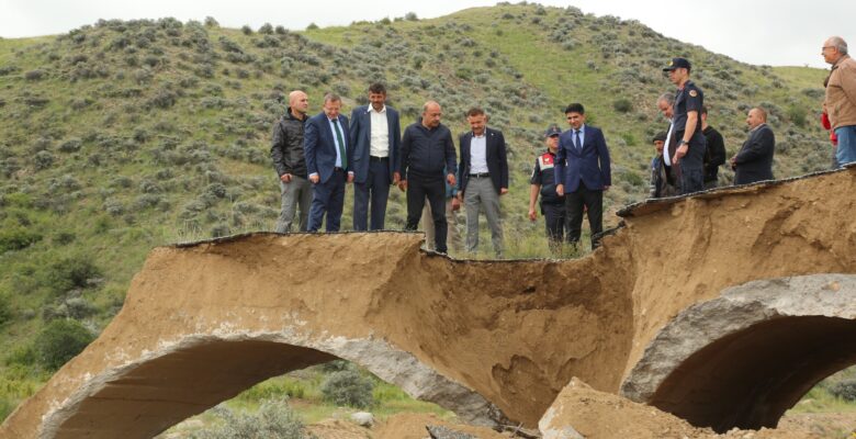 Yozgat Valisi Polat, Yerköy’de yıkılan köprüyü inceledi