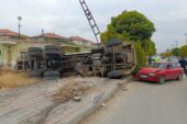 Yerköy’de su tankeri direksiyon hâkimiyetini kaybedince kaza yaptı