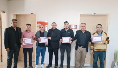Yerköy Devlet Hastanesi Temizlik Personellerine Teşekkür Belgesi