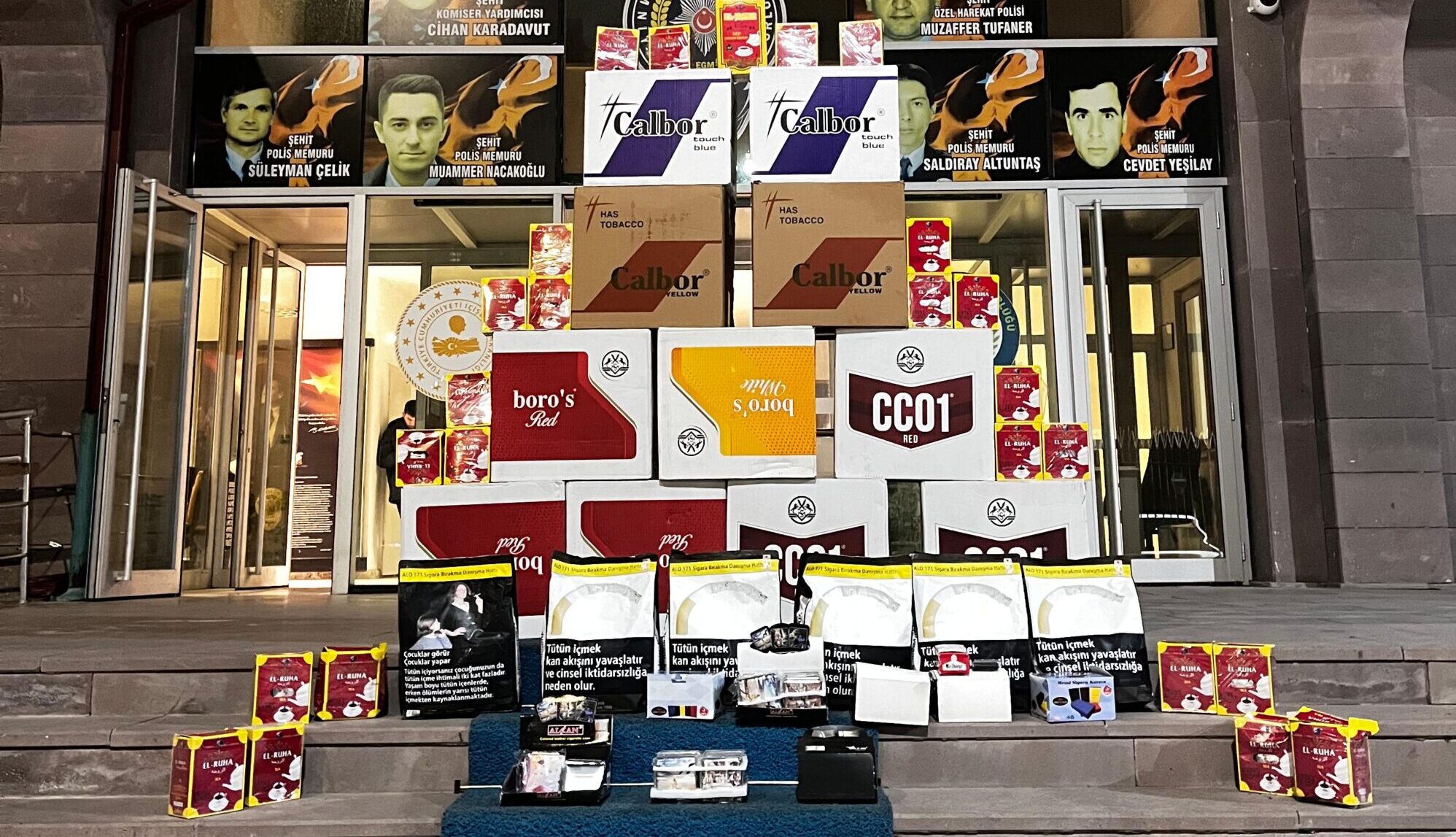 Yerköy İlçe Emniyet Müdürlüğü ekipleri, kaçak sigara ve tütün ticaretine