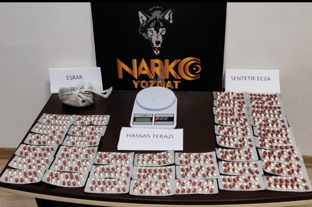 Yozgat İl Emniyet Müdürlüğü Narkotik Suçlarla Mücadele Şube Müdürlüğü ekipleri