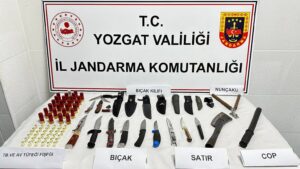 Yozgat İl Jandarma Komutanlığı ekipleri, Ateşli Silahlar ve Bıçaklar İle