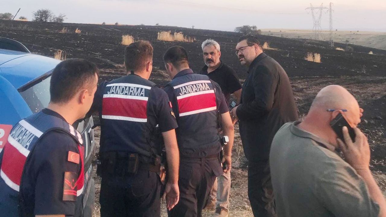 Sigara İzmariti 250 Dönüm Tarlayı Kül Etti Merkeze bağlı Musabeyli köyünde bir araçtan atılan sigara izmariti yangın