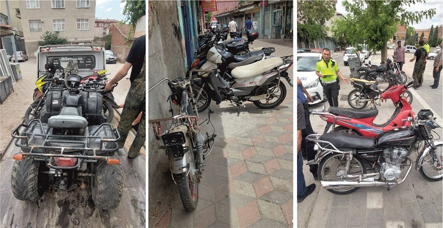 Yerköy’de Plaksız ve Abartı Egzozlu Motosikletlere Sıkı Denetim: 43 Motosiklet