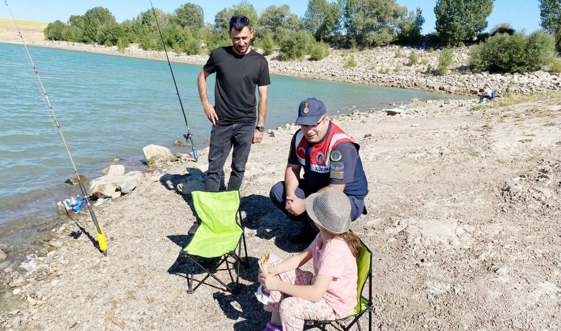 Yozgat İl Jandarma Komutanlığı, Topçu Göleti'nde balıkçılar üzerinde sıkı denetimler
