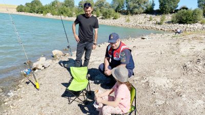 Yozgat İl Jandarma Komutanlığı, Topçu Göleti'nde balıkçılar üzerinde sıkı denetimler