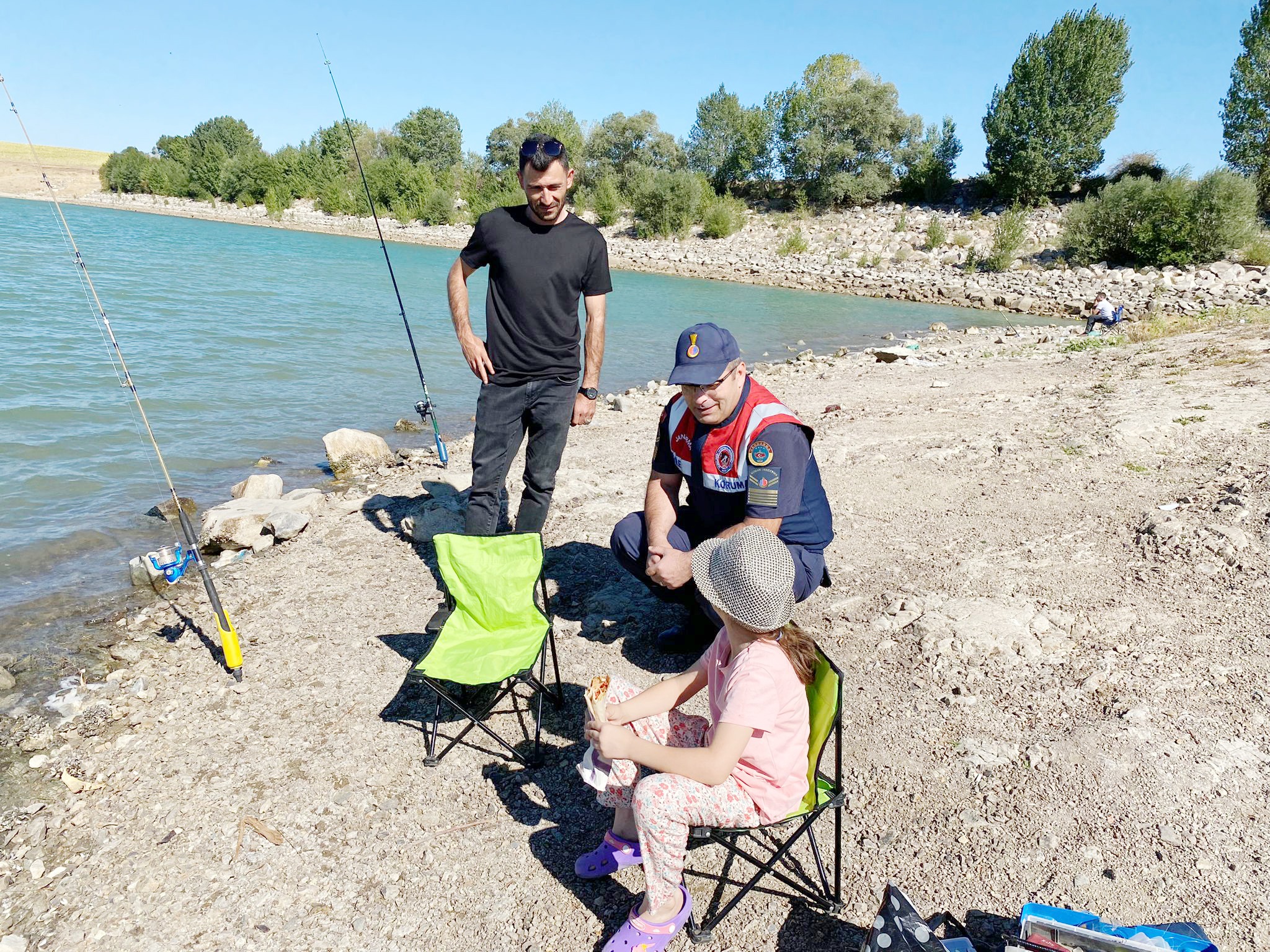 Yozgat İl Jandarma Komutanlığı, Topçu Göleti'nde balıkçılar üzerinde sıkı denetimler