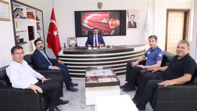 Savcı Barış Çetin ve Komiser Yardımcısı Kılıçoğlu'ndan Başkan Arslan’a Hayırlı