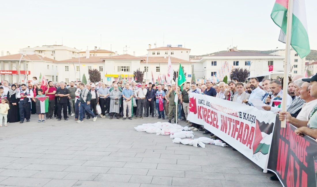 Yozgat’ta Binlerce Kişinin Katılımıyla İsrail’in Gazze Saldırıları Protesto Edildi: Filistin