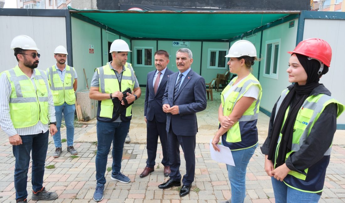 Yozgat Valisi Mehmet Ali Özkan, il merkezindeki devam eden inşaat