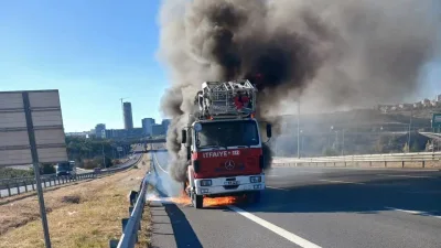 Sorgun Belediyesi’ne ait 1987 model yüksek merdivenli itfaiye aracı, yaşanan
