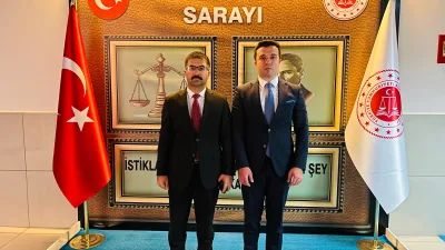 Kaymakam Burak Dilaver Yampal, Yerköy Cumhuriyet Savcısı Barış Çetin'i Ziyaret