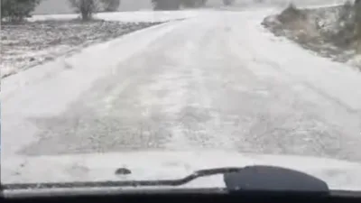 Yozgat’ın Araplı Beldesi, Yılın İlk Karıyla Beyaza Bürünerek Kış Mevsiminin