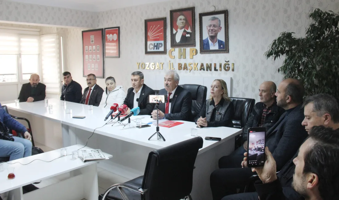 CHP Yozgat İl Başkanı Abdullah Yaşar, Yozgat’ın tarım ve sanayi