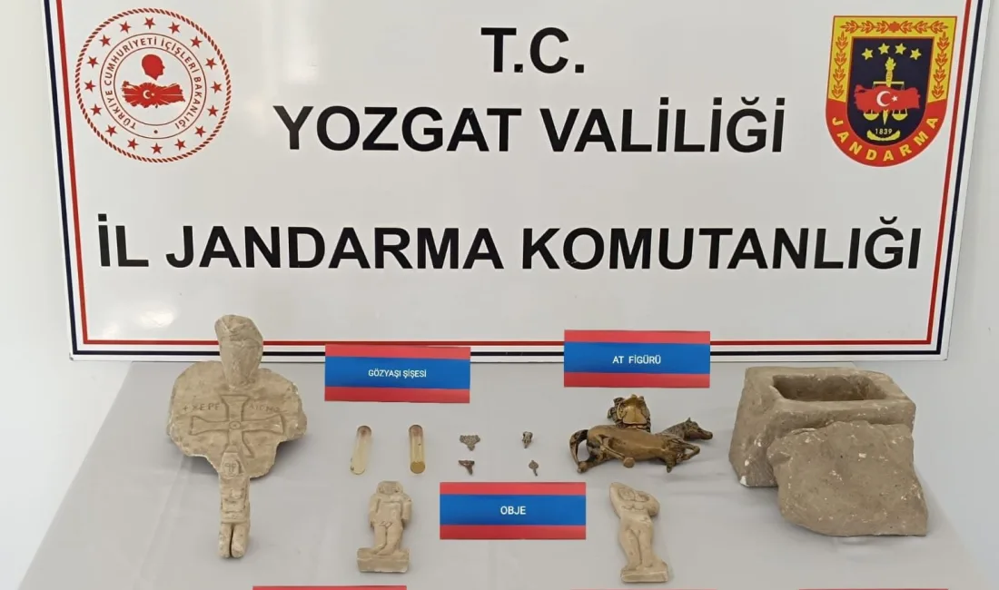 Yerköy ilçemizde gerçekleştirilen operasyonda, tarihi figürler ve objelerle birlikte 5