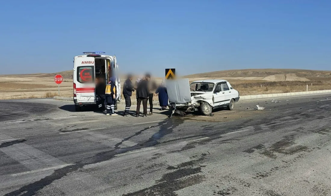 Sorgun'da Çiğdemli yolu üzerinde meydana gelen trafik kazasında, sürücü ve