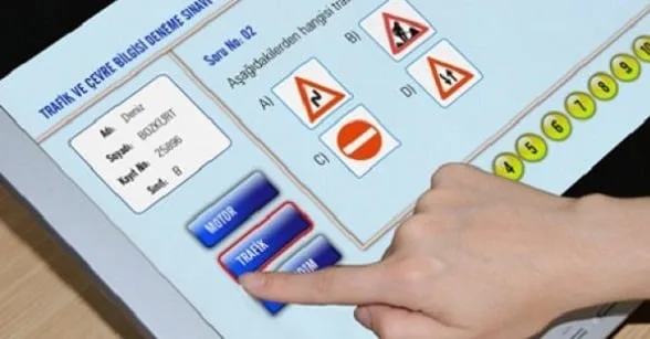 Kırşehir'de ehliyet sınavına kopya düzeneğiyle girmeye çalışan bir kişi, polis