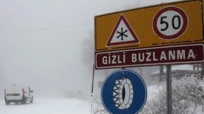 Yerköy Kaymakamlığı, gece ve sabah saatlerinde artan gizli buzlanma riski