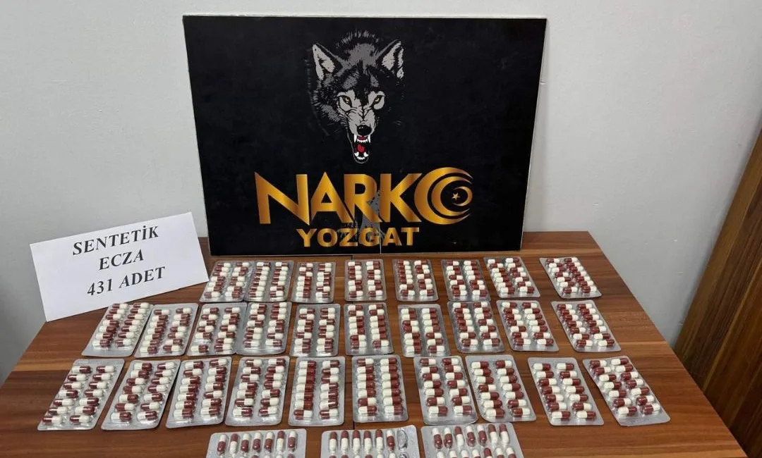 Yozgat Emniyet Müdürlüğü Narkotik Suçlarla Mücadele Şube Müdürlüğü ekiplerinin gerçekleştirdiği