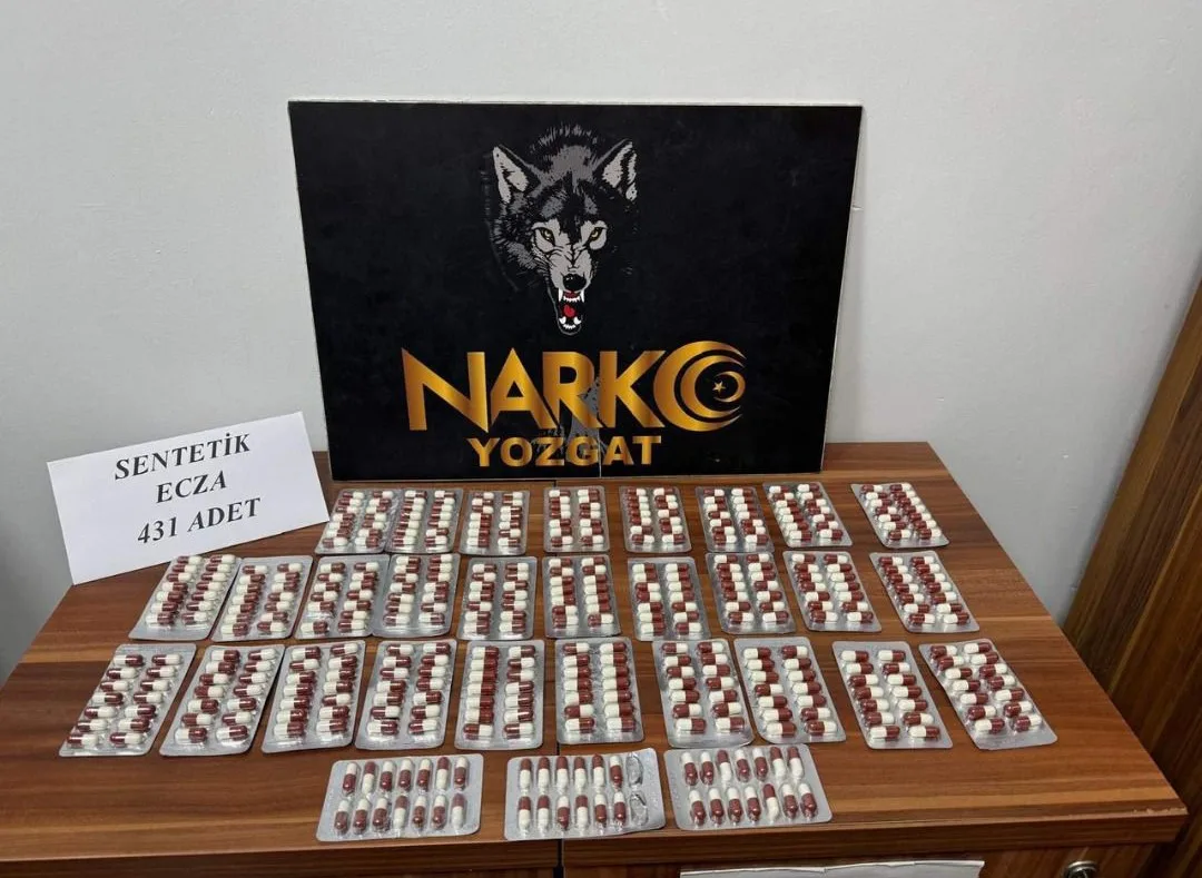 Yozgat Emniyet Müdürlüğü Narkotik Suçlarla Mücadele Şube Müdürlüğü ekiplerinin gerçekleştirdiği