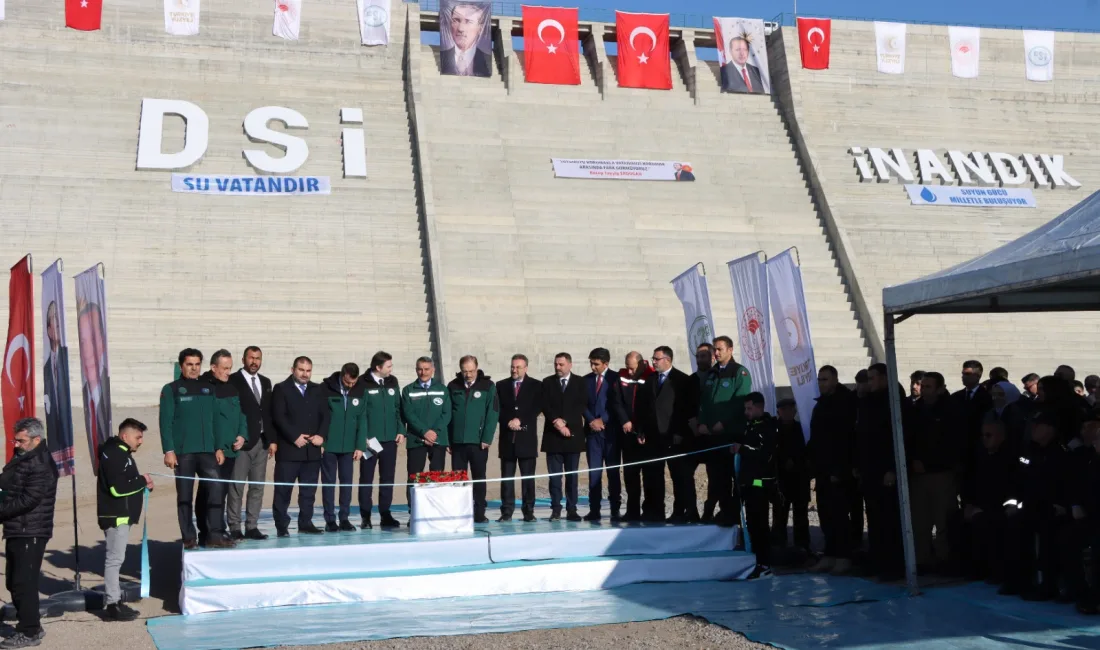 Cumhurbaşkanı Recep Tayyip Erdoğan’ın video konferansla katıldığı törenle İnandık Barajı