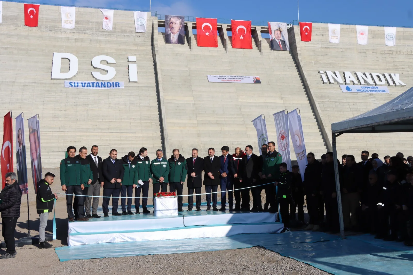 Cumhurbaşkanı Recep Tayyip Erdoğan’ın video konferansla katıldığı törenle İnandık Barajı