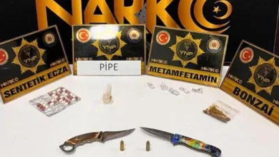 Yozgat İl Emniyet Müdürlüğü, uyuşturucu ve silah taşıyan şüpheliyi yakalayarak