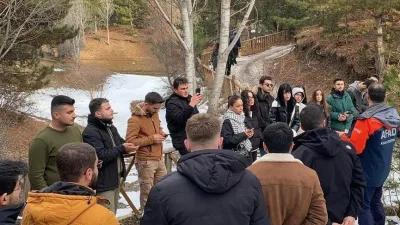 Yozgat Çamlığı Milli Parkı'nda düzenlenen "Doğada Kayıp Kişi Arama Eğitimi",