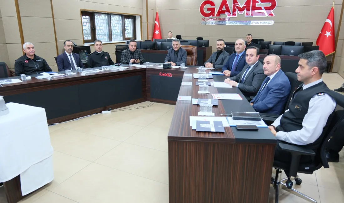 Yozgat Valisi Mehmet Ali Özkan başkanlığında düzenlenen GAMER toplantısında, acil
