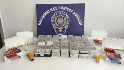 Kadışehri’nde gerçekleştirilen operasyonda kaçak tütün ve bandrolsüz ürünler ele geçirilirken,