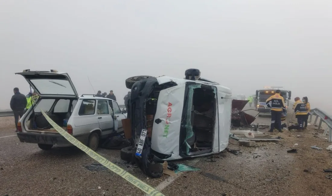 Kırşehir-Kaman kara yolunda meydana gelen feci kazada, domates serası işçilerini