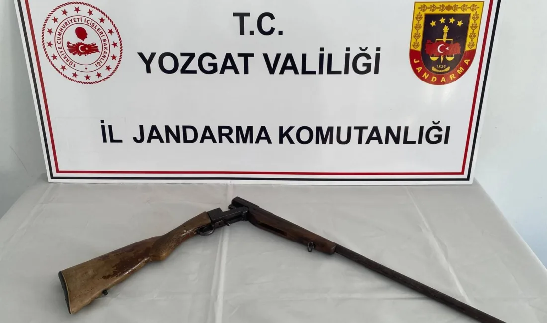 Yozgat'ta yapılan önleyici kolluk devriyesi sırasında, ruhsatsız av tüfeği ele