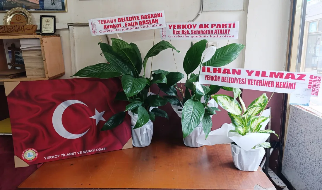 10 Ocak Çalışan Gazeteciler Günü dolayısıyla Yerköy Gazetemize ulaşıp tebriklerini