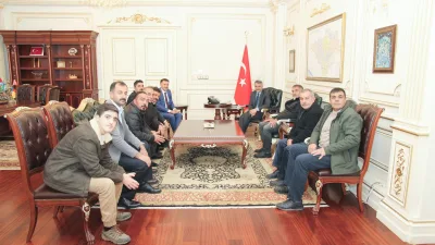 Yozgat Valisi Mehmet Ali Özkan, köy ve mahalle muhtarlarını makamında