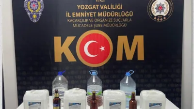 Yozgat’ta sahte alkol üreten şahsa operasyon: 20 litre etil alkol