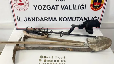 Yozgat İl Jandarma Komutanlığı ekipleri, Çekerek ilçesinde kaçak kazı yapan
