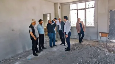 Çiçekdağı Kaymakamı Murat Görmüş, beraberindeki kurum amirleriyle birlikte Çopraşık, Yalnızağaç,