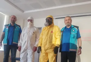 Yerköy Devlet Hastanesi personeline, Kimyasal, Biyolojik, Radyolojik ve Nükleer (KBRN)