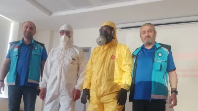 Yerköy Devlet Hastanesi personeline, Kimyasal, Biyolojik, Radyolojik ve Nükleer (KBRN)