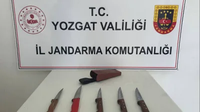 Yozgat İl Jandarma Komutanlığı ekipleri, Ankara’dan Yozgat’a kesici alet taşıyan